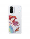 Funda para Xiaomi Poco F3 Oficial de Disney Ariel y Sebastián Burbujas - La Sirenita