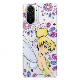 Funda para Xiaomi Poco F3 Oficial de Disney Campanilla Flores - Peter Pan