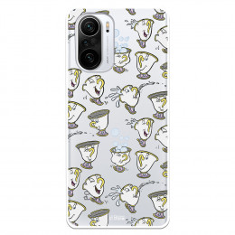 Funda para Xiaomi Poco F3 Oficial de Disney Chip Potts Siluetas - La Bella y la Bestia