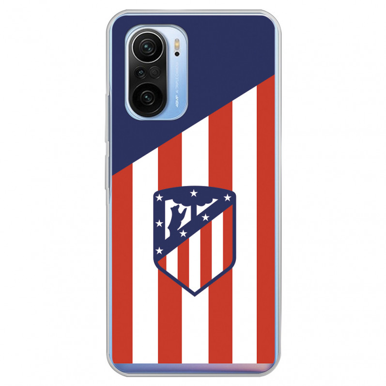 Funda para Xiaomi Poco F3 del Atleti Escudo Fondo Atletico - Licencia Oficial Atlético de Madrid