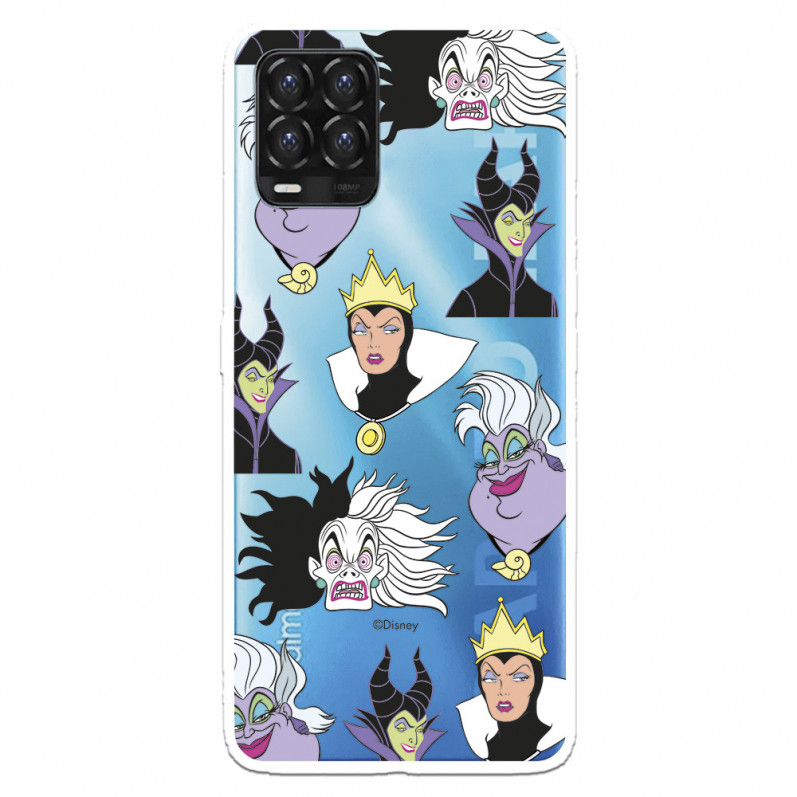 Funda para Realme 8 Oficial de Disney Villanas Patrón - Villanas Disney