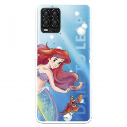 Funda para Realme 8 Oficial de Disney Ariel y Sebastián Burbujas - La Sirenita