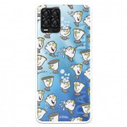 Funda para Realme 8 Oficial de Disney Chip Potts Siluetas - La Bella y la Bestia