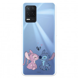 Funda para Realme 8 5G Oficial de Disney Angel & Stitch Beso - Lilo & Stitch