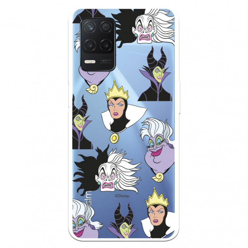 Funda para Realme 8 5G Oficial de Disney Villanas Patrón - Villanas Disney