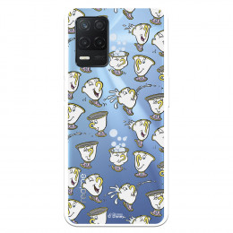 Funda para Realme 8 5G Oficial de Disney Chip Potts Siluetas - La Bella y la Bestia