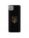 Funda para Samsung Galaxy A22 5G del Atleti Escudo Dorado Fondo Negro - Licencia Oficial Atlético de Madrid