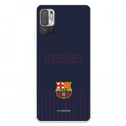 Funda para Xiaomi Redmi Note 10 5G del Barcelona Barsa Fondo Azul - Licencia Oficial FC Barcelona