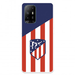 Funda para Oppo A74 5G del Atleti Escudo Fondo Atletico - Licencia Oficial Atlético de Madrid