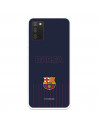 Funda para Samsung Galaxy A02s del Barcelona Barsa Fondo Azul - Licencia Oficial FC Barcelona