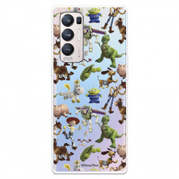 Funda para Oppo Find X3 Neo Oficial de Disney Muñecos Toy Story Siluetas - Toy Story