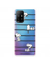 Funda para Oppo A74 5G Oficial de Peanuts Snoopy rayas - Snoopy