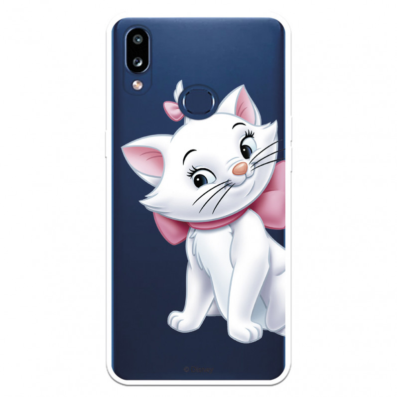 Funda para Samsung Galaxy A10s Oficial de Disney Marie Silueta - Los Aristogatos