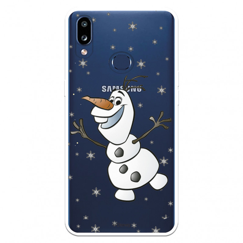 Funda para Samsung Galaxy A10s Oficial de Disney Olaf Transparente - Frozen