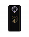 Funda para Xiaomi Redmi K30 Pro del Atleti Escudo Dorado Fondo Negro - Licencia Oficial Atlético de Madrid