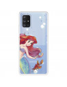 Funda para Samsung Galaxy A71 5G Oficial de Disney Ariel y Sebastián Burbujas - La Sirenita