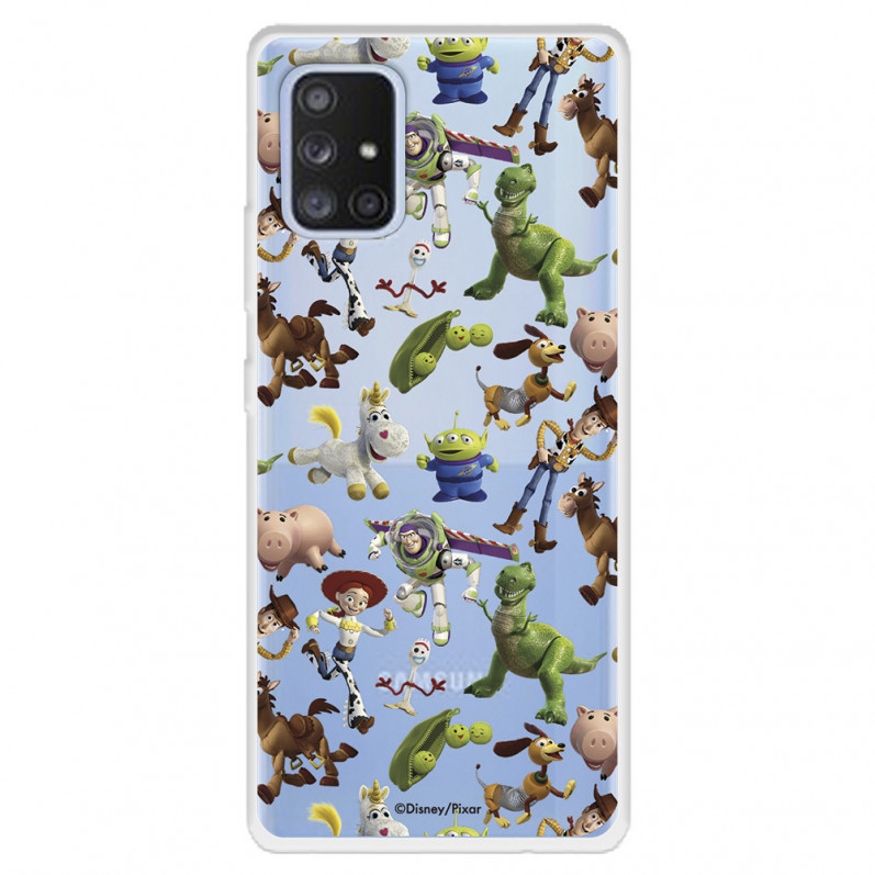 Funda para Samsung Galaxy A71 5G Oficial de Disney Muñecos Toy Story Siluetas - Toy Story