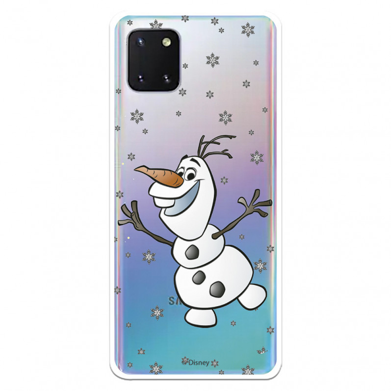 Případ pro Samsung Galaxy A81 Oficiální průhledný Disney Olaf - Frozen