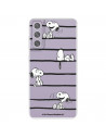 Funda para Samsung Galaxy S21 FE Oficial de Peanuts Snoopy rayas - Snoopy