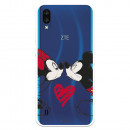 Funda para ZTE Blade A5 2020 Oficial de Disney Mickey y Minnie Beso - Clásicos Disney