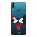 Funda para Alcatel 3X 2019 Oficial de Disney Mickey y Minnie Beso - Clásicos Disney