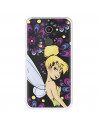 Funda para Alcatel A3 Oficial de Disney Campanilla Flores - Peter Pan