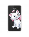 Funda para Alcatel A3 Oficial de Disney Marie Silueta - Los Aristogatos