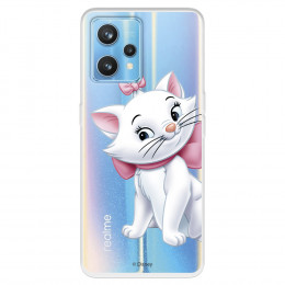 Funda para Realme 9 Pro+ Oficial de Disney Marie Silueta - Los Aristogatos