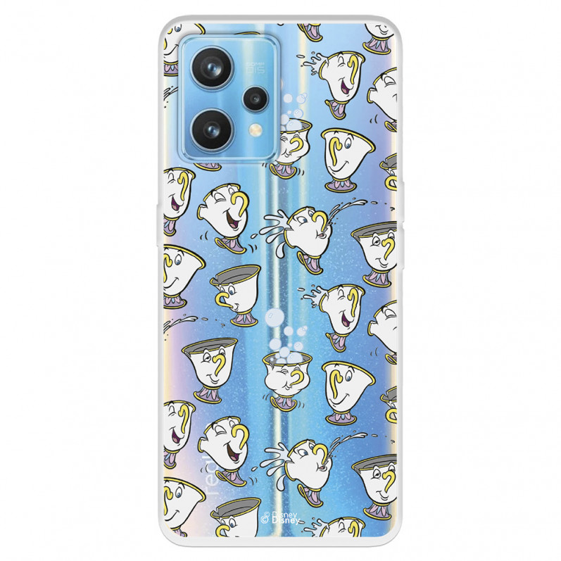 Funda para Realme 9 Pro+ Oficial de Disney Chip Potts Siluetas - La Bella y la Bestia