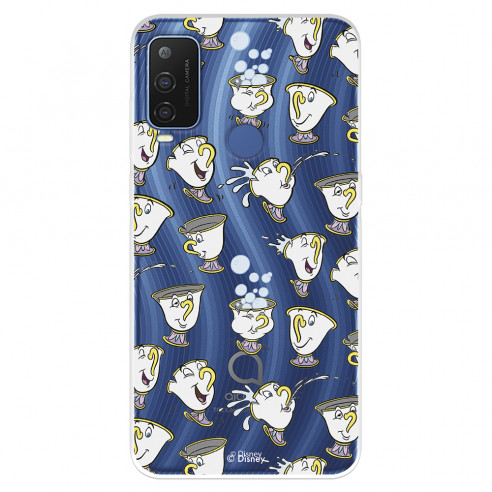 Funda para Alcatel 1 L Pro Oficial de Disney Chip Potts Siluetas - La Bella y la Bestia