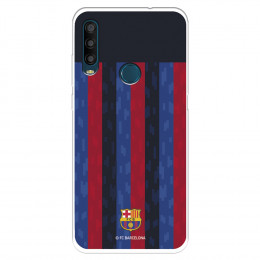 Funda para Alcatel 1SE 2020 del FC Barcelona Fondo Rayas Verticales  - Licencia Oficial FC Barcelona