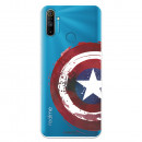 Funda para Realme 5i Oficial de Marvel Capitán América Escudo Transparente - Marvel