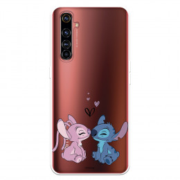 Funda para Realme X50 Pro Oficial de Disney Angel & Stitch Beso - Lilo & Stitch