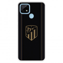 Fundaara Realme C21 del Atleti Escudo Dorado Fondo Negro - Licencia Oficial Atlético de Madrid