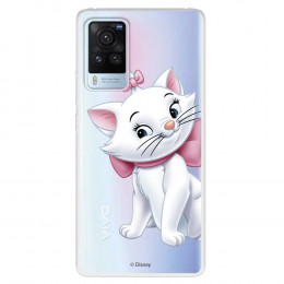 Funda para Vivo X60 Pro Oficial de Disney Marie Silueta - Los Aristogatos