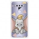 Funda para TCL 10 SE Oficial de Disney Dumbo Silueta Transparente - Dumbo