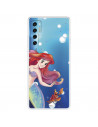 Funda para TCL 20 Pro 5G Oficial de Disney Ariel y Sebastián Burbujas - La Sirenita