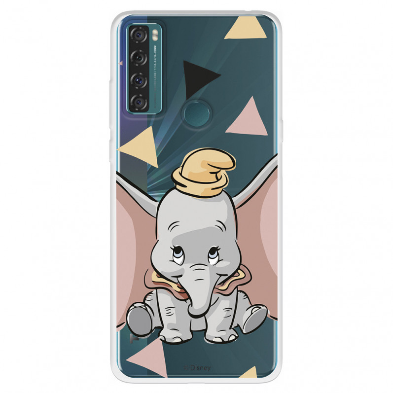 Funda para TCL 20 SE Oficial de Disney Dumbo Silueta Transparente - Dumbo