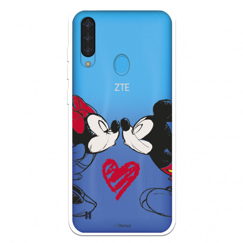 Funda para ZTE Blade A7 2020 Oficial de Disney Mickey y Minnie Beso - Clásicos Disney