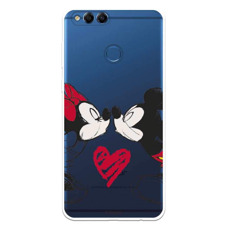 Funda para Huawei Honor 7X Oficial de Disney Mickey y Minnie Beso - Clásicos Disney