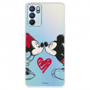 Funda para Oppo Reno6 Oficial de Disney Mickey y Minnie Beso - Clásicos Disney