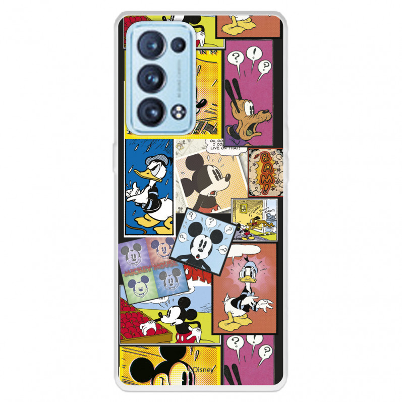 Funda para Oppo Reno6 Pro Oficial de Disney Mickey Comic - Clásicos Disney