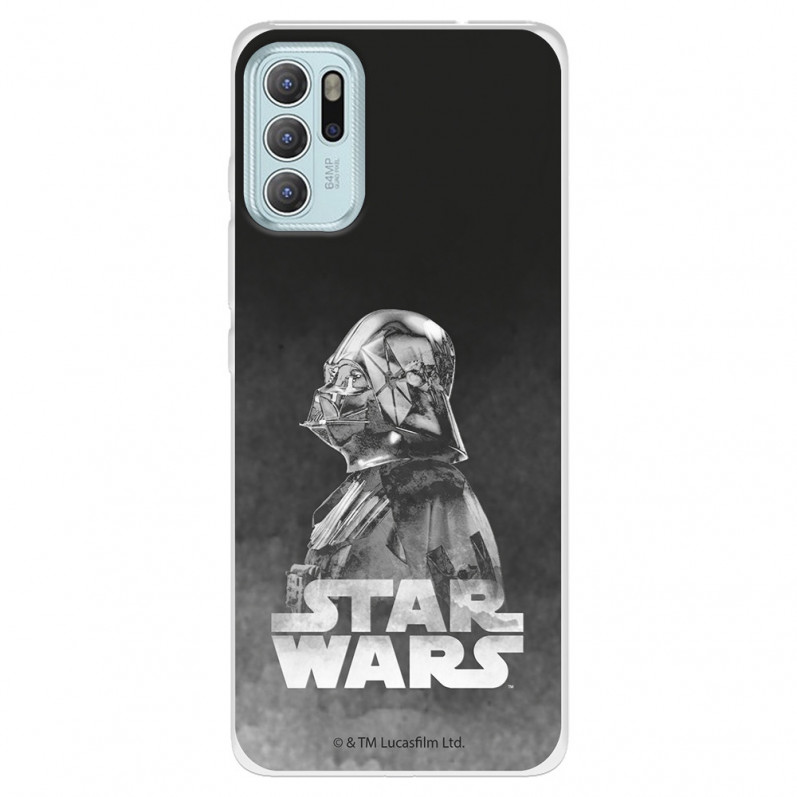 Funda para Motorola Moto G60S Oficial de Star Wars Darth Vader Fondo negro - Star Wars