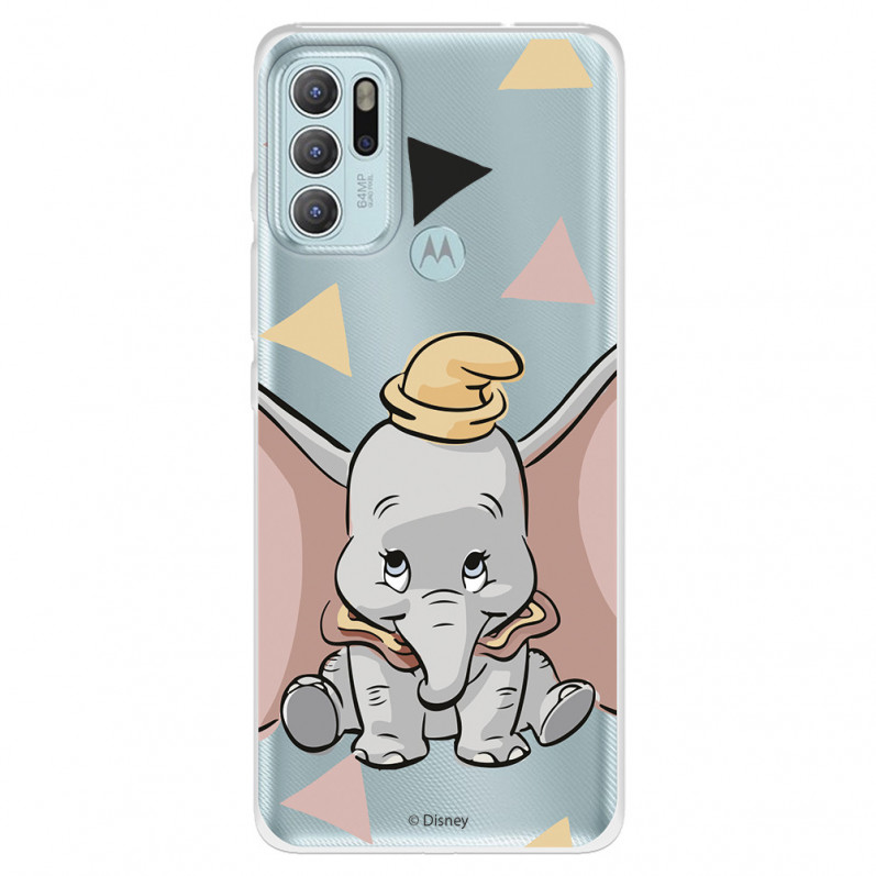 Funda para Motorola Moto G60S Oficial de Disney Dumbo Silueta Transparente - Dumbo