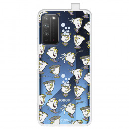 Funda para Huawei Honor X10 5G Oficial de Disney Chip Potts Siluetas - La Bella y la Bestia