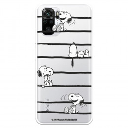 Funda para Xiaomi Redmi Note 10S Oficial de Peanuts Snoopy rayas - Snoopy