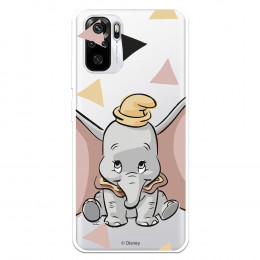 Funda para Xiaomi Redmi Note 10S Oficial de Disney Dumbo Silueta Transparente - Dumbo