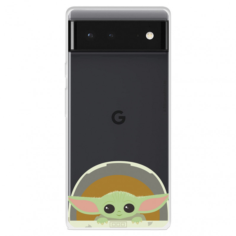 Funda para Google Pixel 6 Oficial de Star Wars Baby Yoda Sonrisas - The Mandalorian