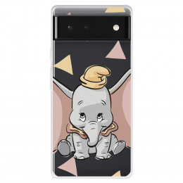 Funda para Google Pixel 6 Oficial de Disney Dumbo Silueta Transparente - Dumbo