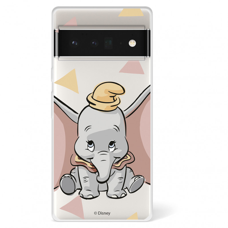 Funda para Google Pixel 6 Pro Oficial de Disney Dumbo Silueta Transparente - Dumbo